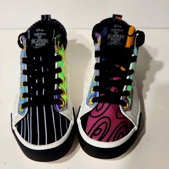 Disney Nightmare Before Christmas Jack Skellington Sally High Top Size 6 - Picture 9 of 16
